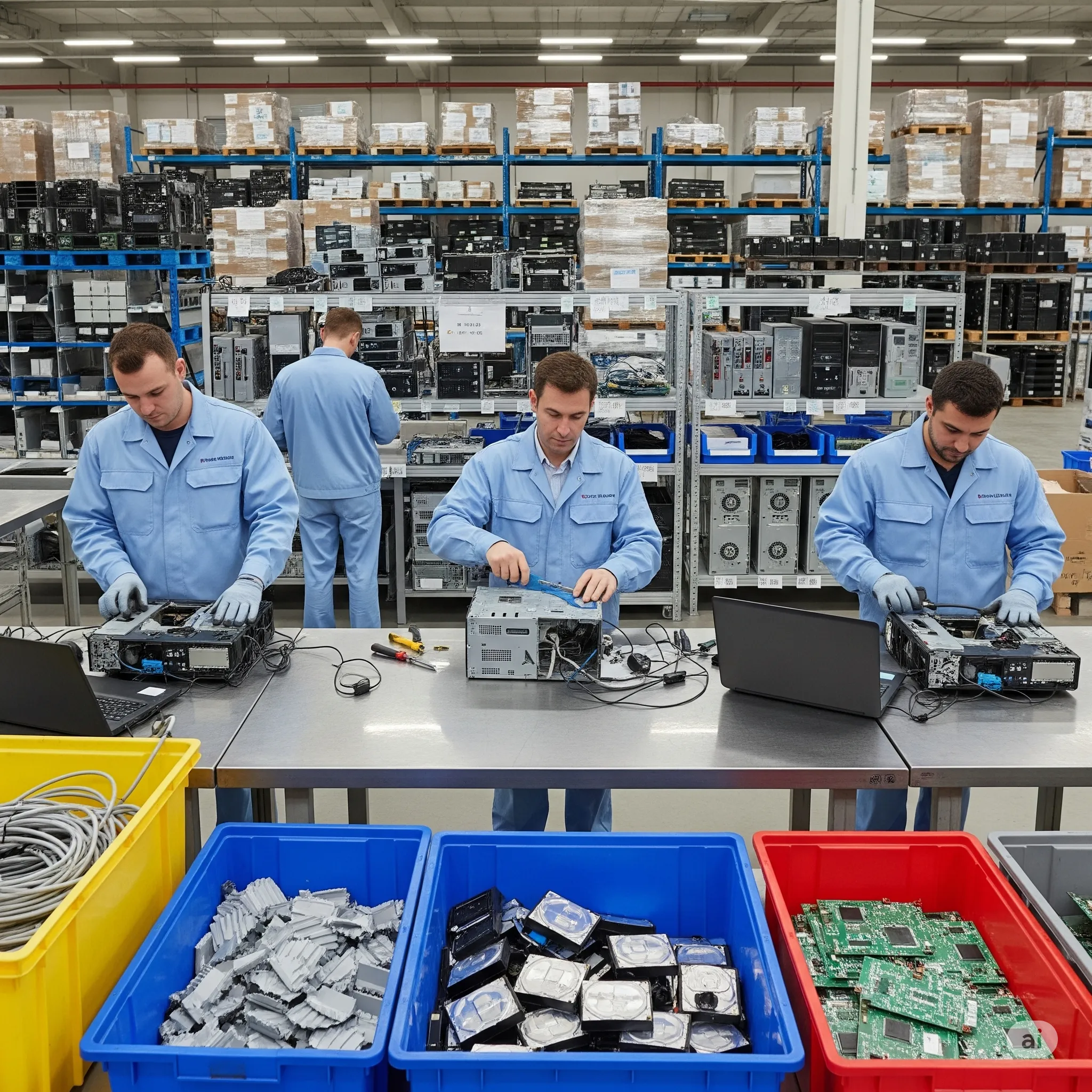 An active ITAD and WEEE recycling facility